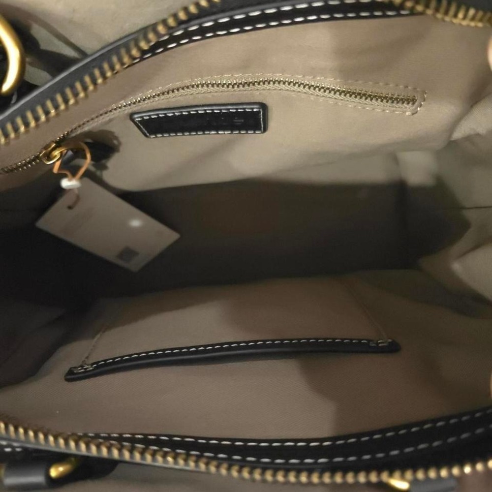 Quince Italian Leather Medium Convertible Satchel - Black - Picture 5 of 8